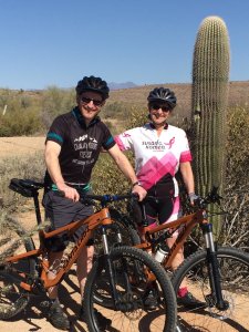Dr. VanRaaphorst and his wife with bicycles